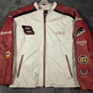 Wilson's Leather Men's Dale Earnhardt Jr Budweiser NASCAR Jacket XL **READ**